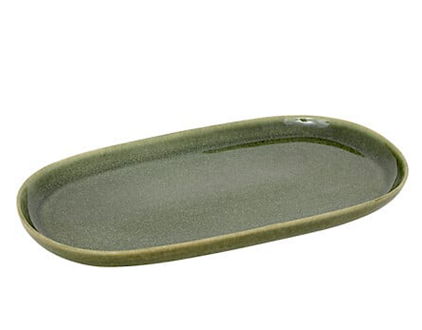 Terre Piatto Ovale Cm.30x18 Verde Kaki 202121e
