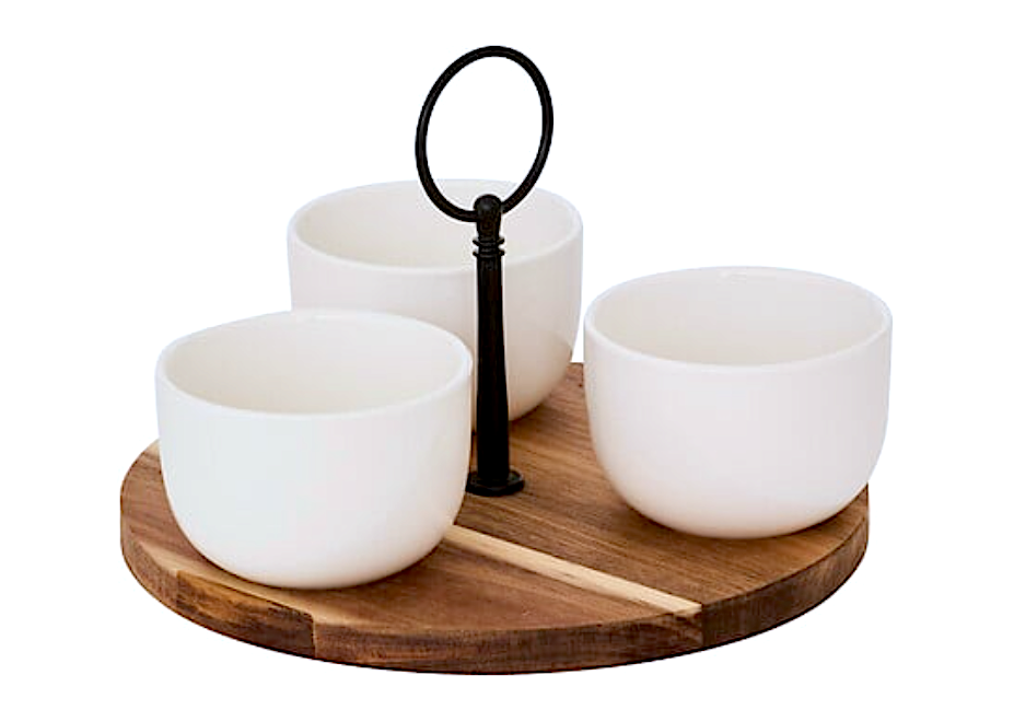Elegance Set Aperitivo 3 Ciotole Con Supporti 207290