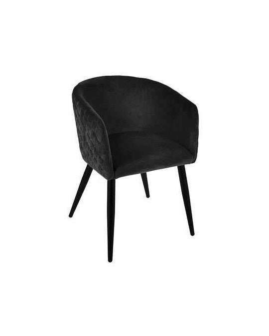 Marlo Poltrona Velluto Nero 157153f