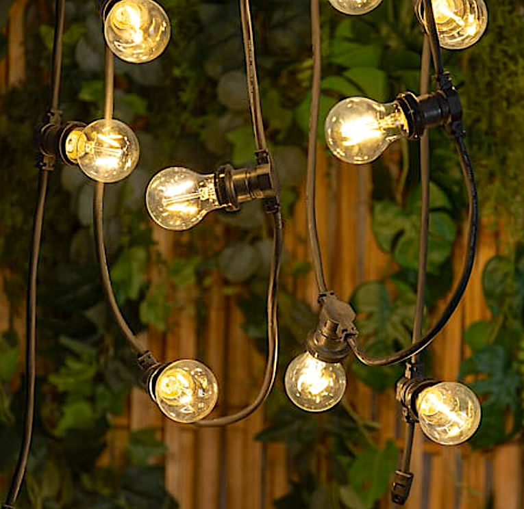Catena Luminosa 10 Lampadine Esterno Cavo Mt.5