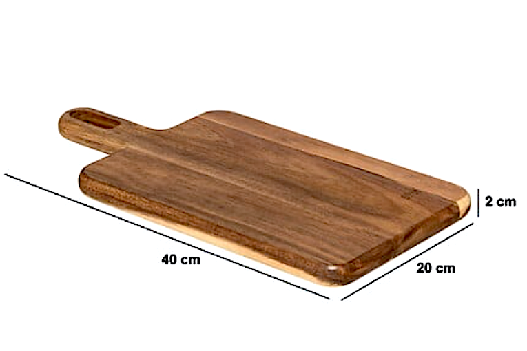 Tagliere Acacia Cm.40x20 Con Manico 190053