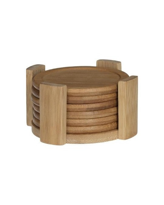 Set 6 Sottobicchiere Con Stand Bamboo 160726