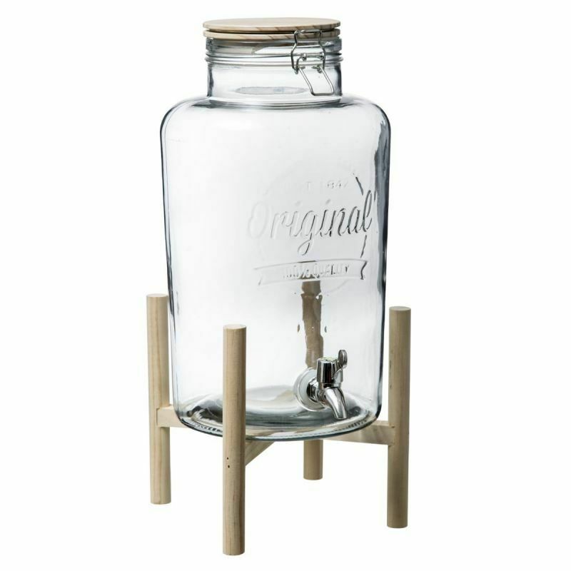 Dispenser Lt.8 Con Rubinetto E Supporto Legno 154650
