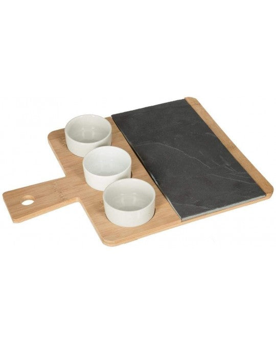 Set Aperitivo 4 Pezzi Con Ardesia