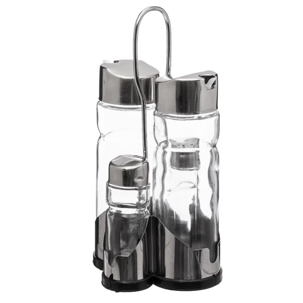 Kit Menage 4 Pezzi Da Tavola Acciaio Inox