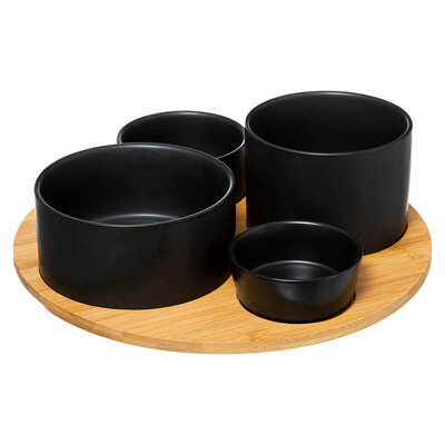 Modern Wood Set Aperitivo 5 Pezzi C/vassoio Bamboo 176917