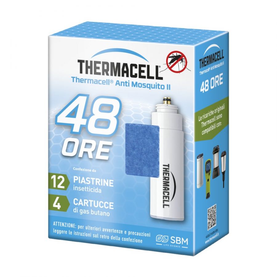Thermacell Ricarica 48ore Dispositivo Antizanzara (12 Piatrine+4 Cartu