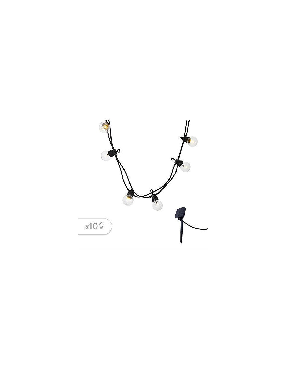 Party Clear Solar Ghirlanda 10 Lampadine Led Cm.570
