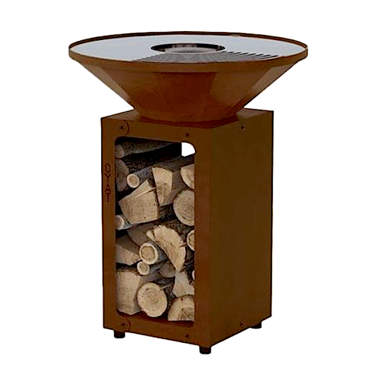 Bbo Barbecue A Braciere 68 Cognac Piastra Ø68cm Mm.680x680x920h
