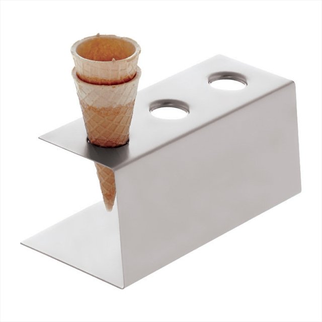 Porta Coni Gelato 3 Posti Inox