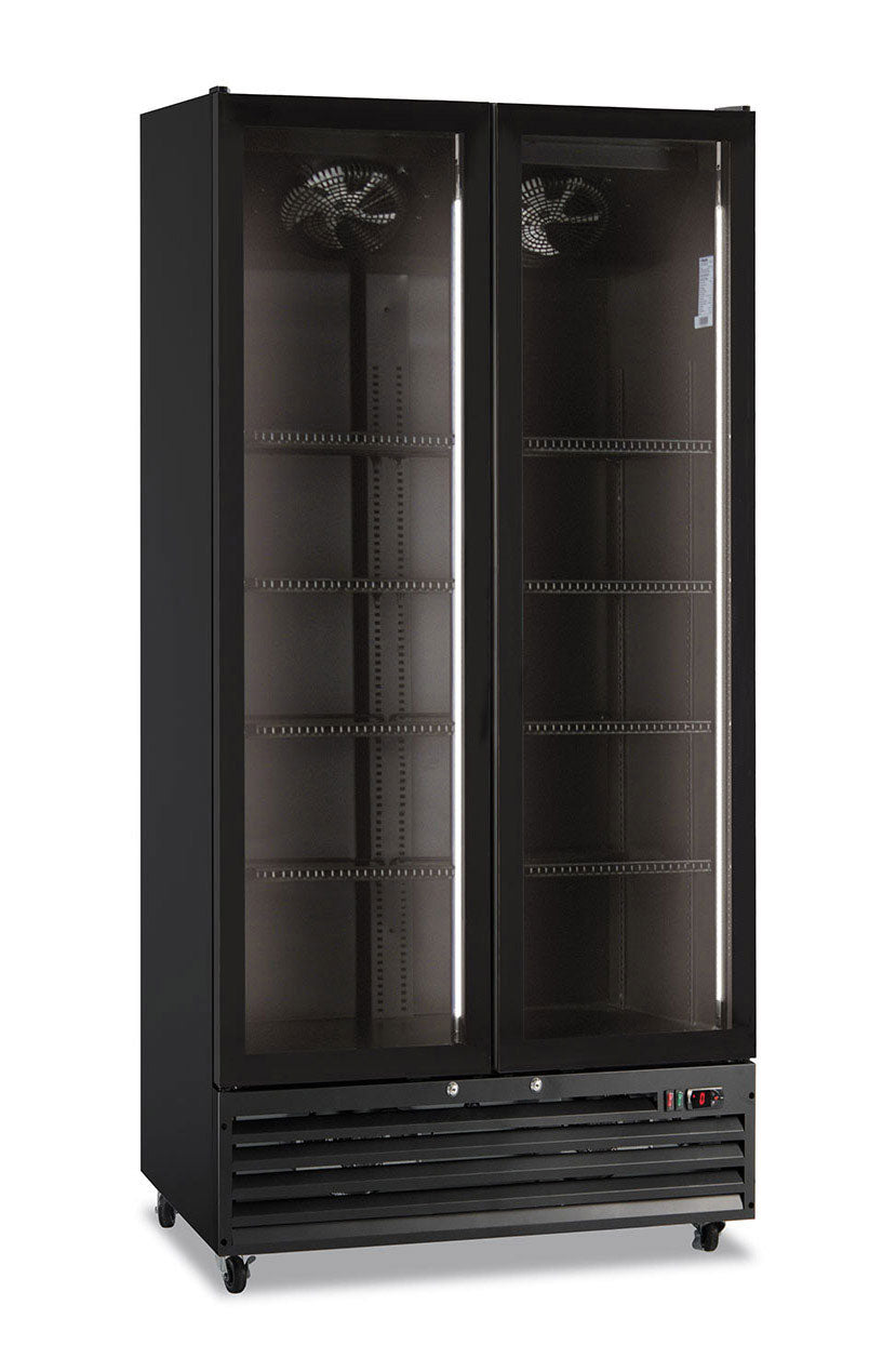 Frigo bibite doppia porta ventilato ICOOL 80 BLACK