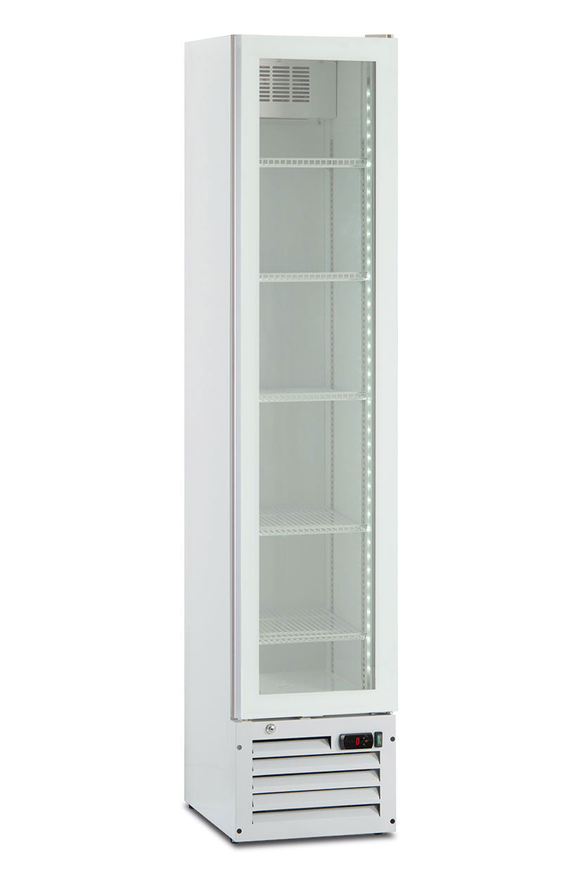 Frigo vetrina bibite statica con agitatore THIN COOLER WHITE