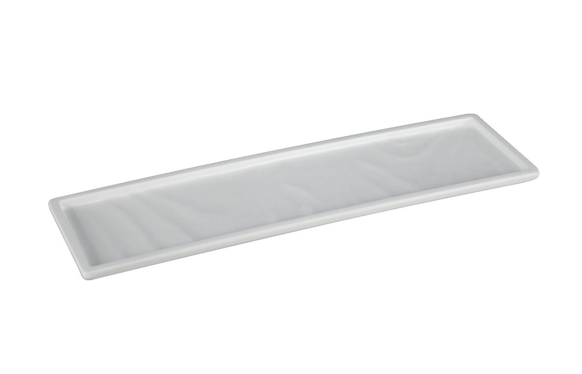 Taiji Vassoio Rettangolare Stretto Avorio Cm.355x101