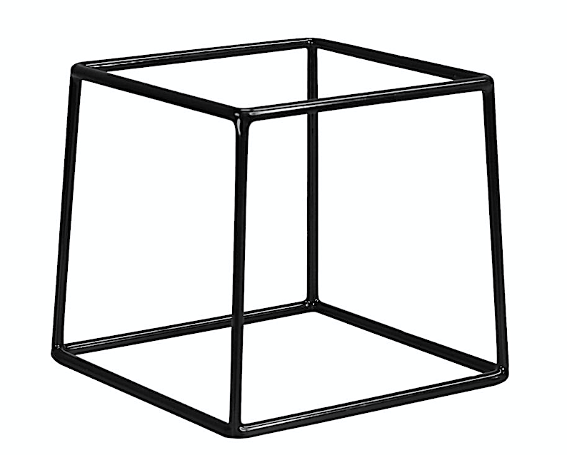 Ladder Display Stand Antiscivolo Cm.20x18x18h Nero Rivestito Pvc