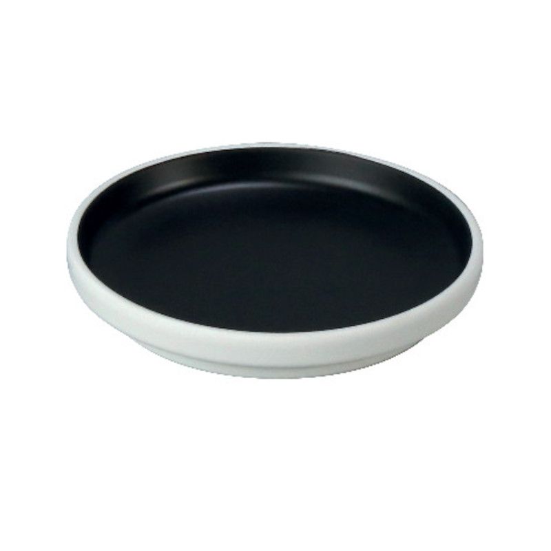 Taiji Piatto Piano Tondo Avorio/nero Cm.240x240x34