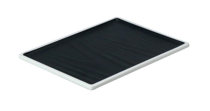Taiji Vassoio Rettangolare Cm.30x22 Avorio/nero Melamina