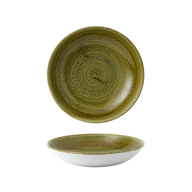 Stonecast Plume Olive Piatto Fondo Cm.24,8