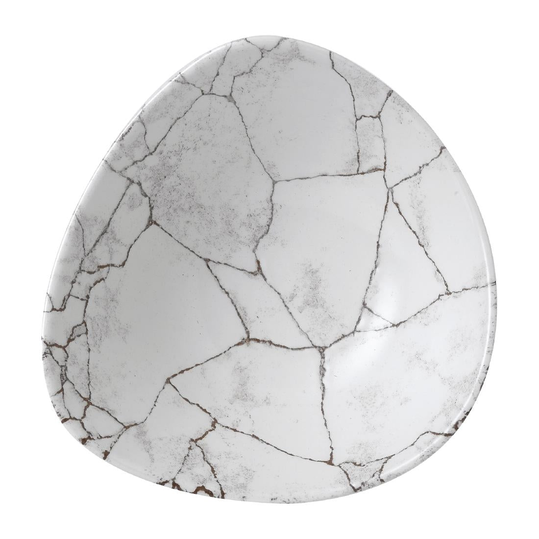 Kintsugi Agate Grigio Ciotola Triangolare Cm.18,5