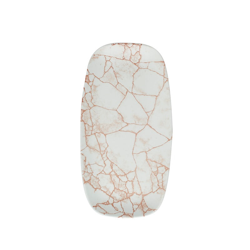Kintsugi Coral Piatto Rettangolare Cm.29,8x15,3