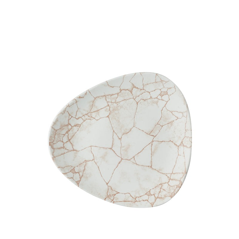 Kintsugi Coral Piatto Piano Triangolare Cm.22,9