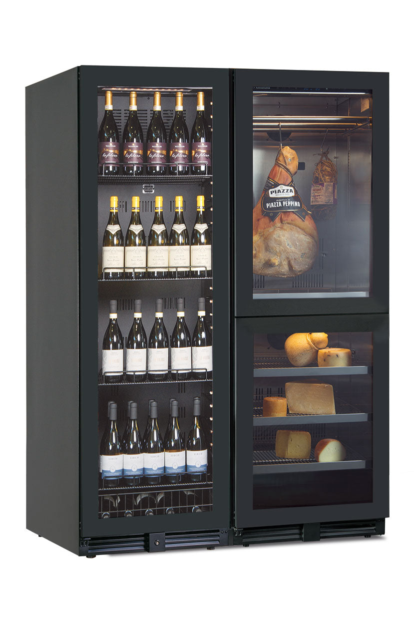Frigo vini ventilato + Armadio per conservazione di salumi e formaggi NORCIA 300 V