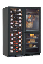 Frigo vini ventilato doppia zona di temperatura + Armadio per conservazione di salumi e formaggi NORCIA 360 4T