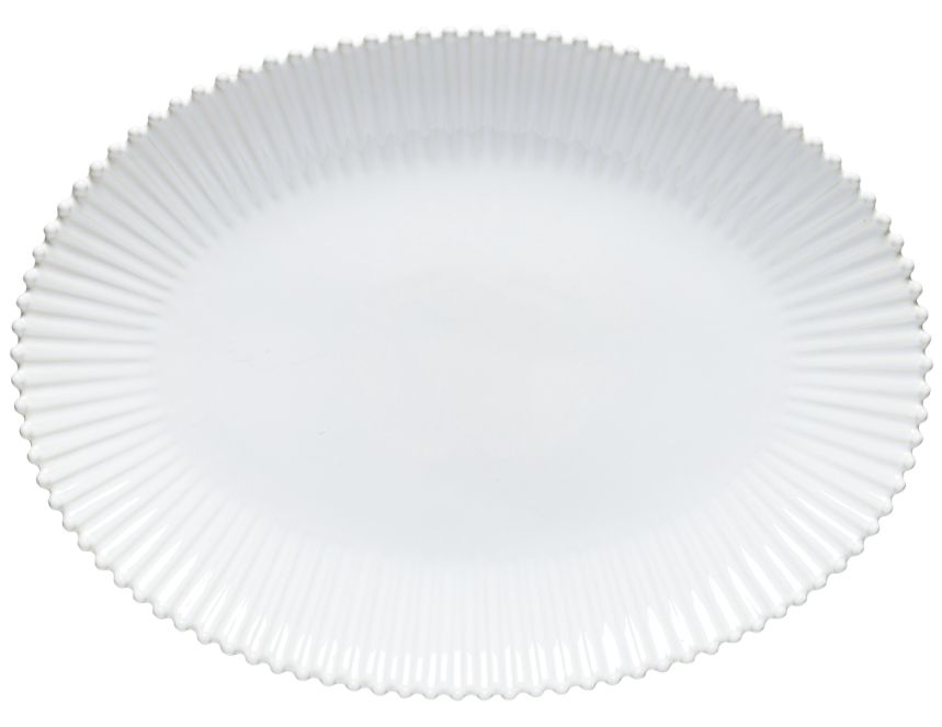 Pearl Vassoio Ovale Cm.33x25x3,5h Bianco