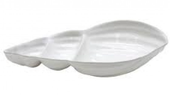 Aparte Vassoio Conchiglia Cm.40,6x20,6x8,4h Aperitivo Bianco