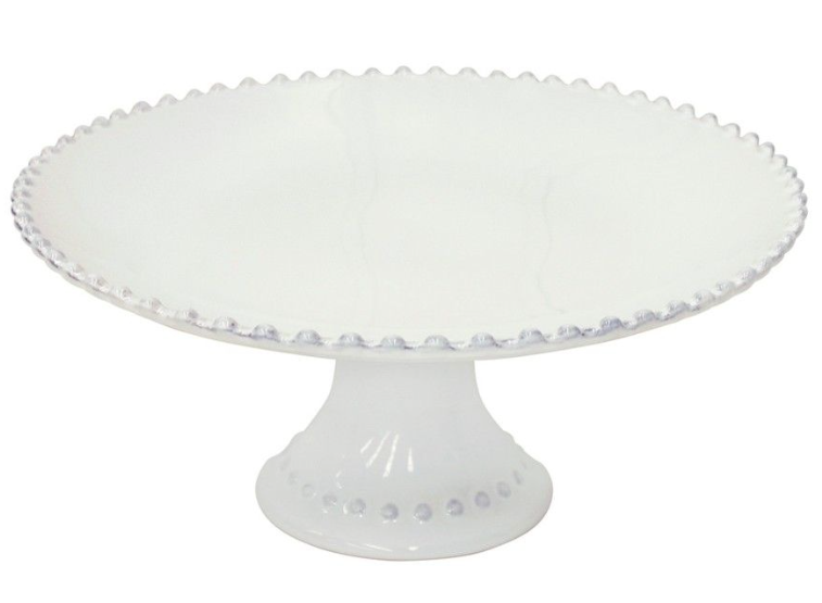 Pearl Alzatina Tonda Cm.28 H.13 Bianco