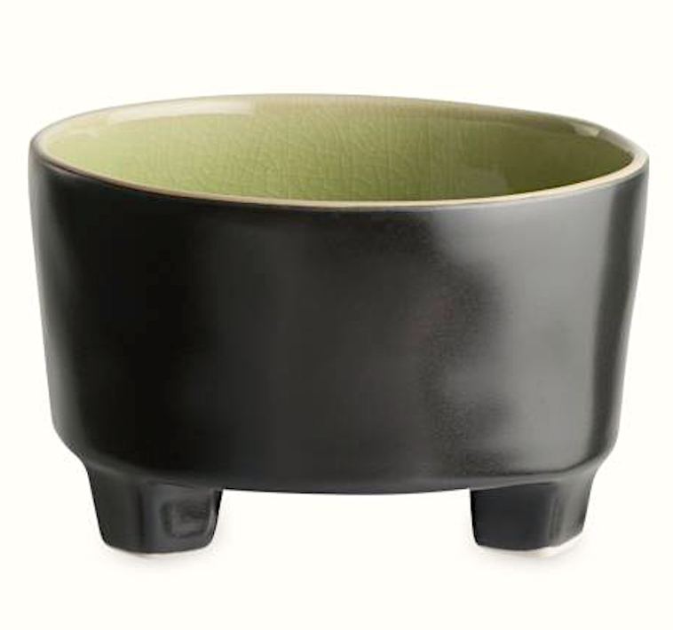 Riviera Ciotola Tonda Cm.14x9h Lt.0,69 Con Piedi Verde Chiaro