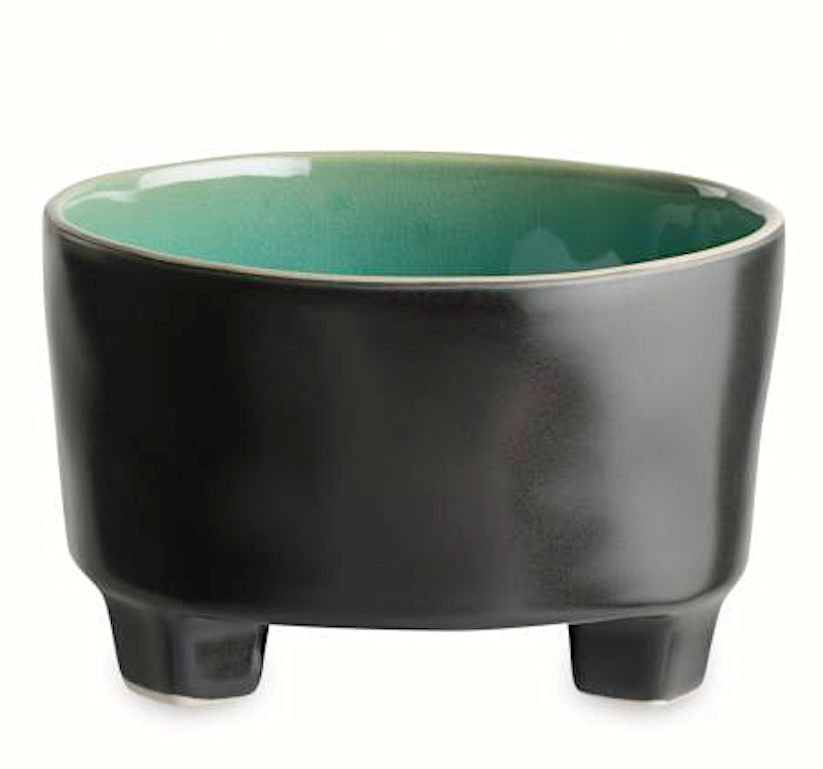 Riviera Ciotola Tonda Cm.14x9h Lt.0,69 Con Piedi Verde Acqua