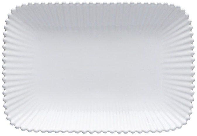 Pearl Vassoio Rettangolare Cm.30x13x2h Bianco