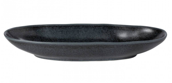 Livia Piatto Ovale Cm.41 Nero Opaco