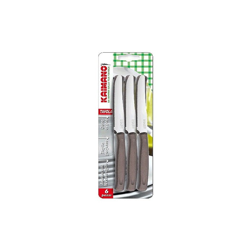 Kaimano Confezione 6 Coltello Tavola Tortora