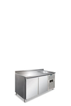 Tavolo refrigerato due ante con alzatina, ventilato, temperatura normale CLV 2200 TN