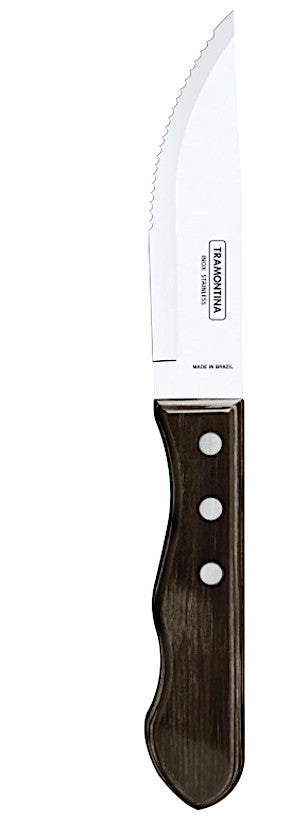 Coltello Bistecca Churrasco Cm.13 Manico Polywood Intarsiato