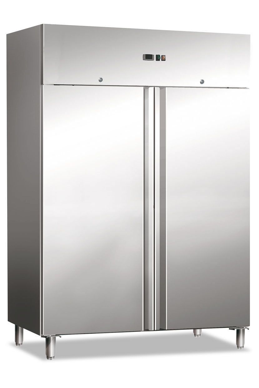 Armadio acciaio doppia porta ventilato, bassa temperatura GN 1410 BT