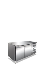 Tavolo refrigerato due ante ventilato, temperatura normale GN 2100 TN