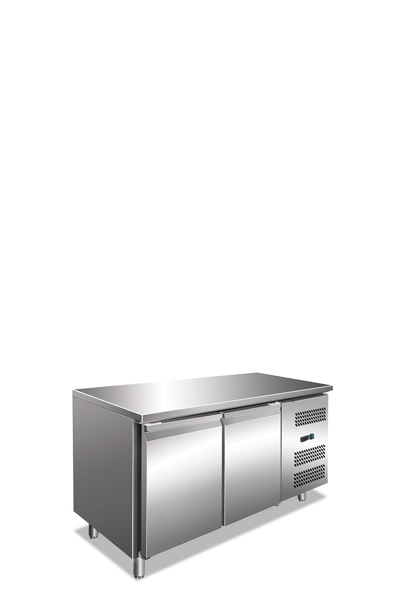 Tavolo refrigerato due ante ventilato, temperatura normale GN 2100 TN