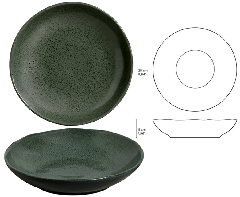 Bio Greenery Piatto Fondo Cm.25 Ml.1100 Stoneware