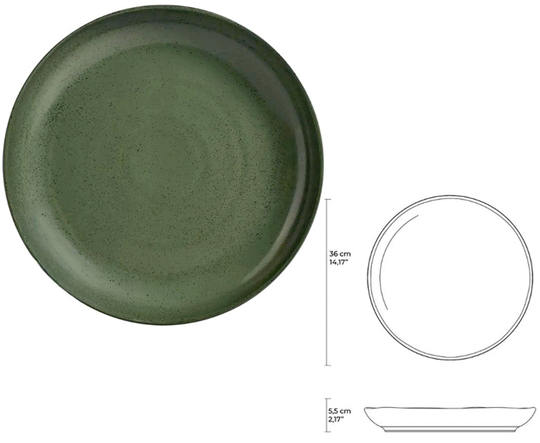 Organic Greenery Piatto Rotondo Cm.36 Stoneware