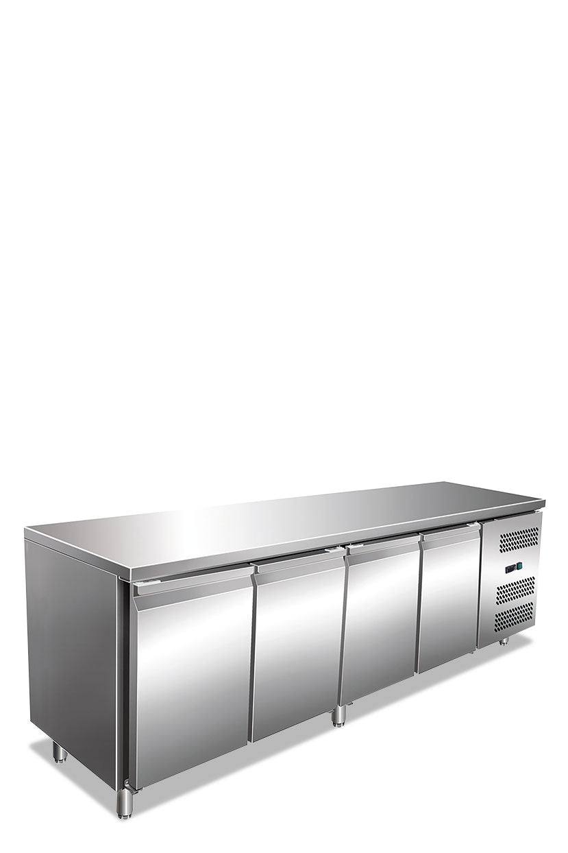 Tavolo refrigerato quattro ante ventilato, temperatura normale GN 4100 TN