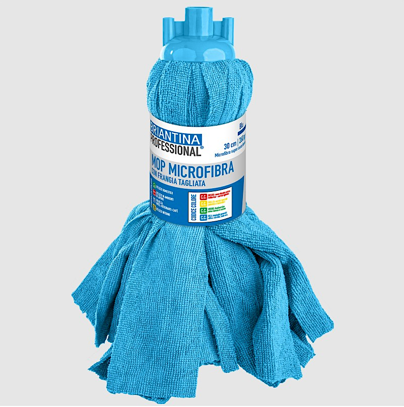 Mop Microfibra Frangia Tagliata Gr.260 Blu