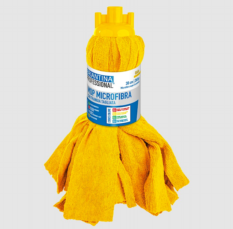 Mop Microfibra Frangia Tagliata Gr.260 Giallo