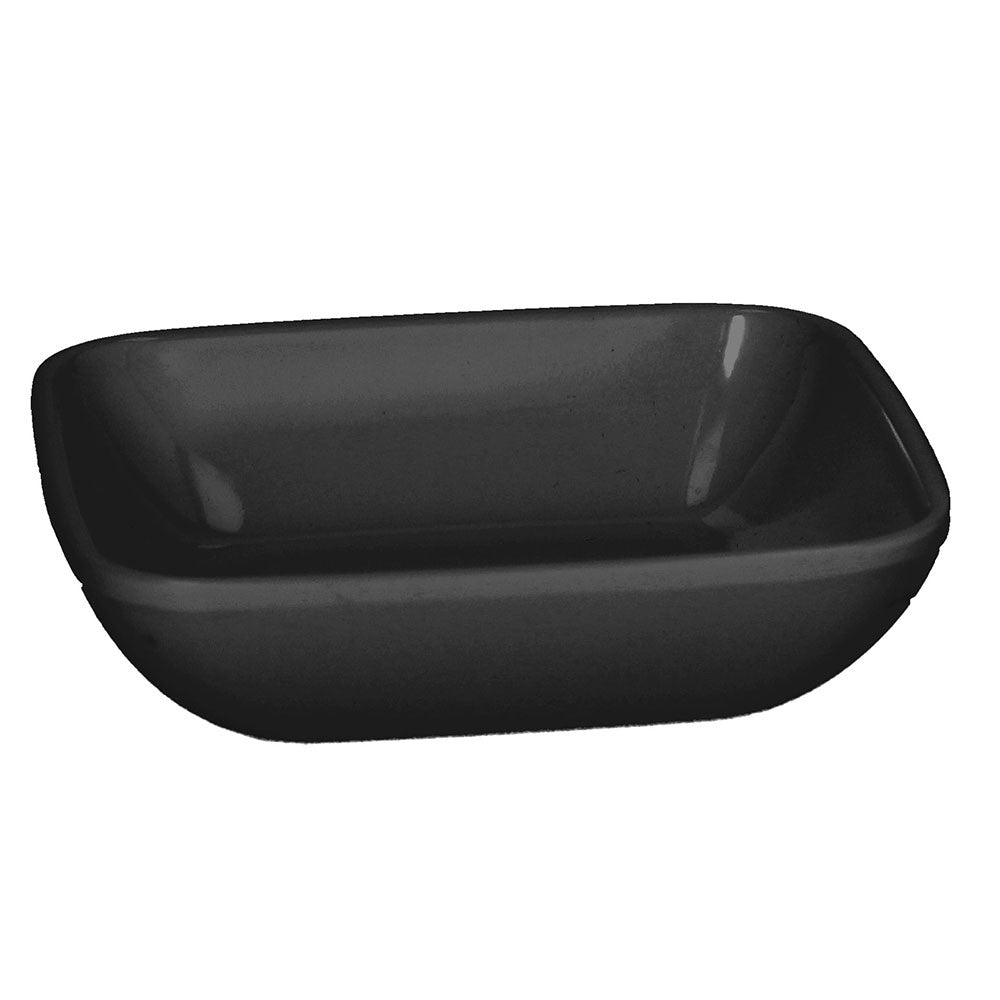 Show Plate Piattino Quadro Fondo Cm.10 In Melamina Nero Tognana