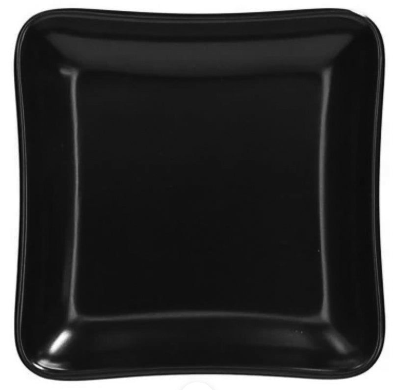 Show Plate Nero Piattino Quadro Cm.8x8