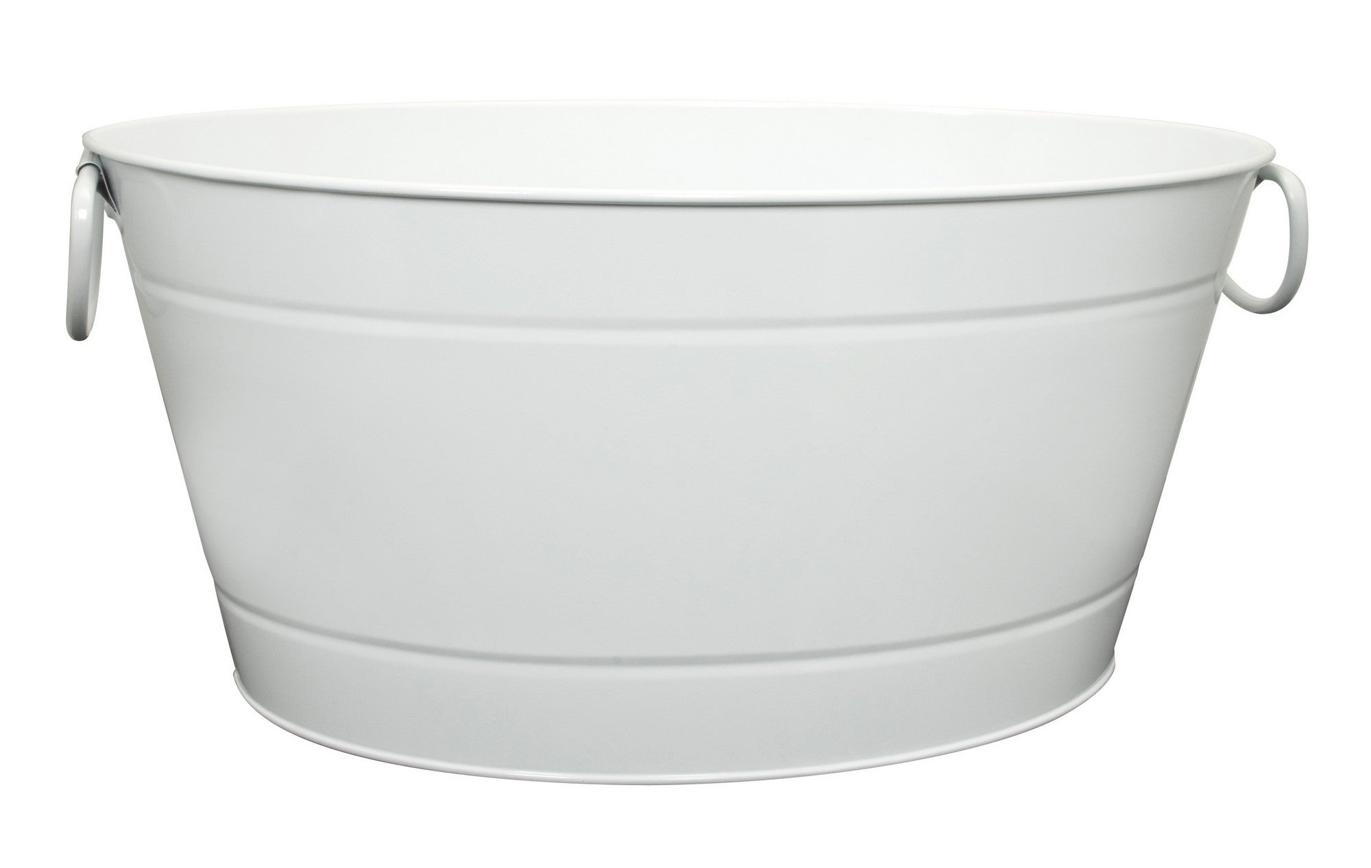 Party Secchiello In Metallo Verniciato Bianco Cm 40x28 H22 Ilsa