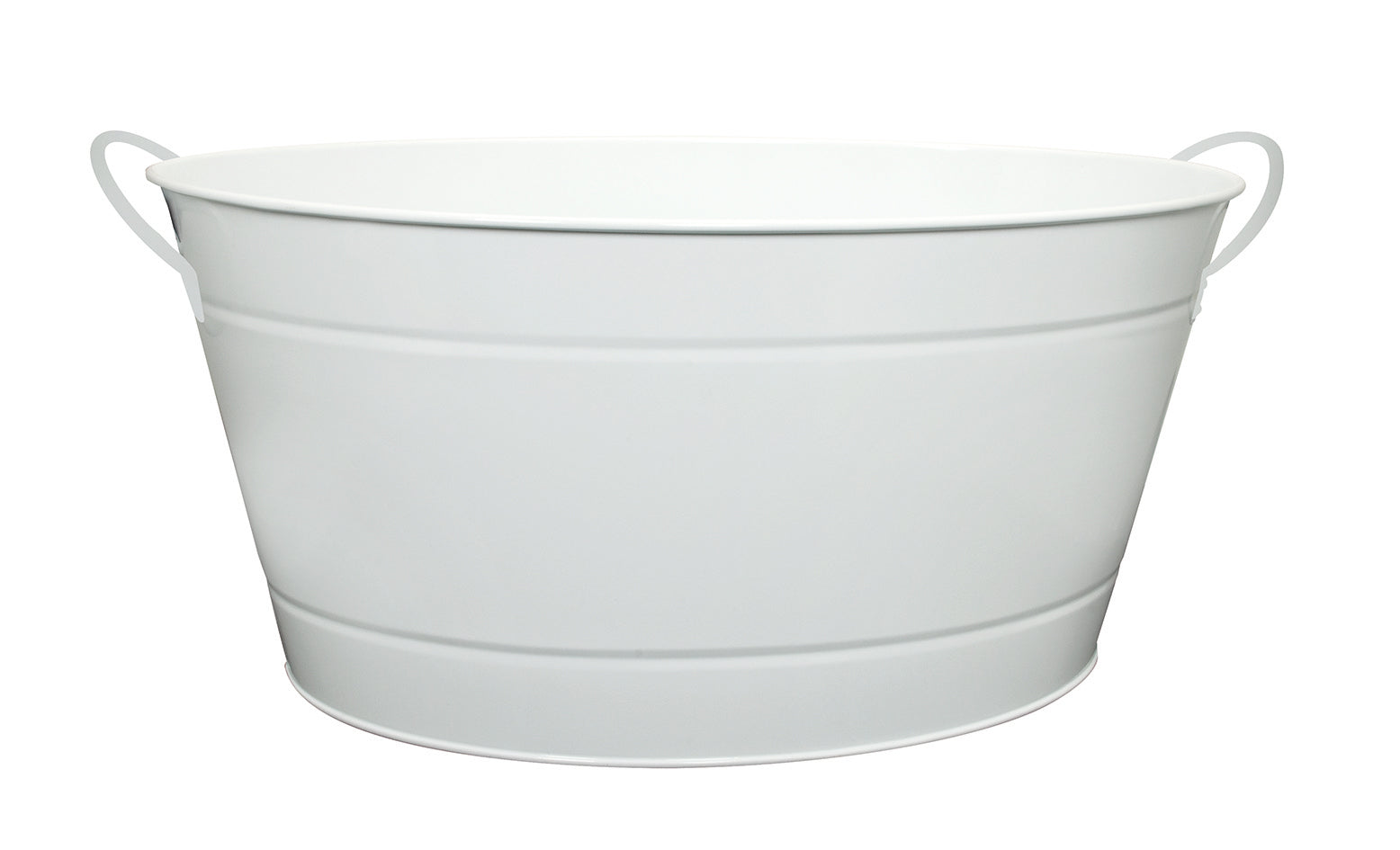 Party Secchiello In Metallo Verniciato Bianco Cm 50x32 H23 Ilsa