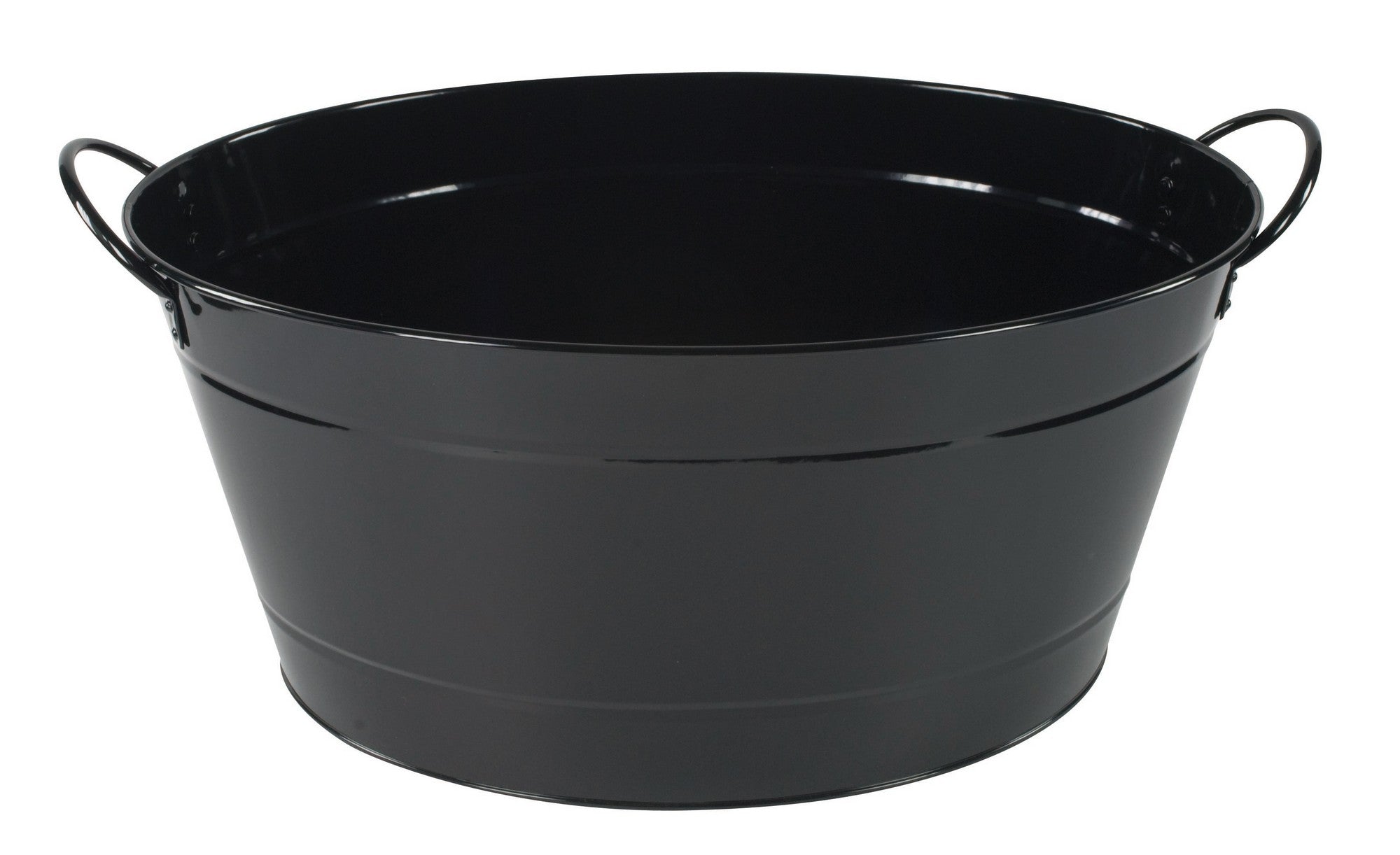 Party Secchiello In Metallo Verniciato Nero Cm50x32 H23 Ilsa
