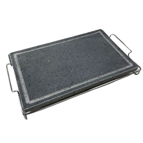 Invito Pietra Lavica Rettangolare Cm.19x37 Con Stand Ripiegabile